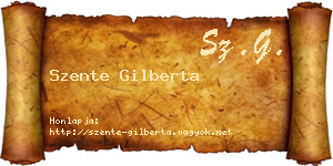 Szente Gilberta névjegykártya